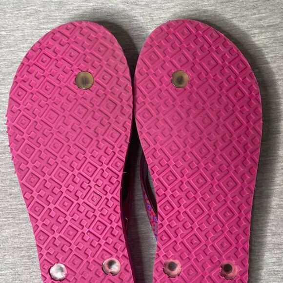 Tory Burch Women’s Vintage Geometric Pink Logo Flip Flop Sandals - Picture 6 of 9